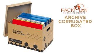 Archive Corrugated box for Storage of Documents and Files From Packman Packaging