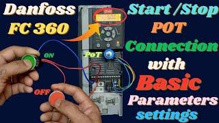 Danfoss fc 360 vfd control connection and programming in hindi