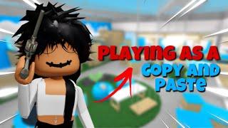 PLAYING MM2 AS A COPY AND PASTE.. (Roblox mm2!)