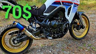 Knockoff Chinese Exhaust for Honda XL750 Transalp