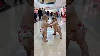 Energetic baby  daily life video  growing up and playing together  fighting without showing any we