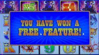 RARE FREE FEATURE  MAX BET PROFIT  BUFFALO DELUXE