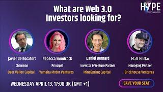 HYPE Live Session - What are Web 3 0 Investors Looking For?