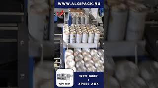 Алджипак автомат WPS 600R с автоматом XP650 ASX комплексная упаковка продукции в банках #shorts