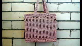 Летняя сумка - авоська крючком. Всё подробно расскажу и покажу. Crochet bag tutorial