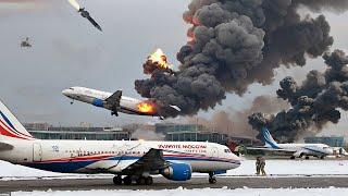 Massive explosion at MOSCOW's main airport! US and UKRAINE forces counterattack