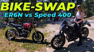 KAWASAKI ER6N ridden back-to-back with Triumph Speed 400