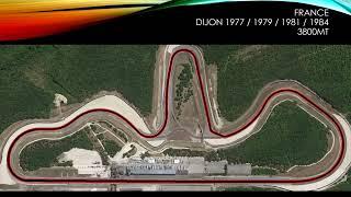 Formula One circuits, from 1950 to 2022