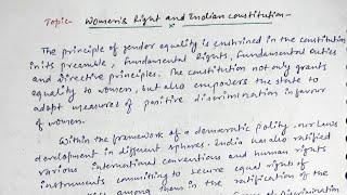 Women’s Rights and Indian Constitution provisions in Fundamental Rights, DPSP /Women Law lecture