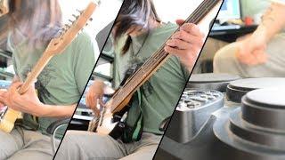 Stoner Rock Guitar Solo Improvisation One Man Band with Drums and Bass