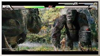 Kong vs Vastatosaurus Rex with Healthbars