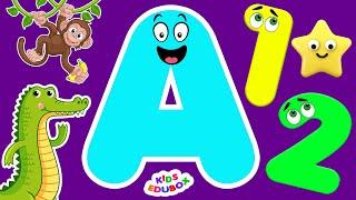 ABC & 123  Learning Videos For Preschool | ABC And One Two Three | ABC Phonics Song