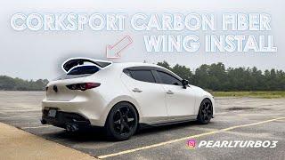  DIY Corksport's Carbon Fiber Wing Installation on 4th Gen Mazda 3 (2019-2023)