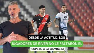 Desde la actitud, los jugadores de River no le faltaron el respeto a la camiseta