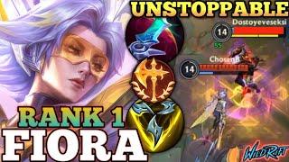 FIORA SMOOTH FAST HAND COMBO! UNSTOPPABLE IN LATEGAME - TOP 1 GLOBAL FIORA BY ChosenB - WILD RIFT