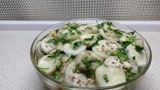 Вкусные маринованные баклажаны.