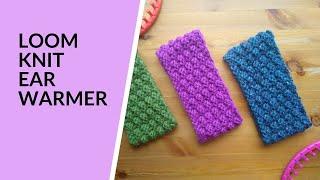 Double Moss Stitch Ear Warmer / Headband, Loom Knitting Project, Knit in the Round