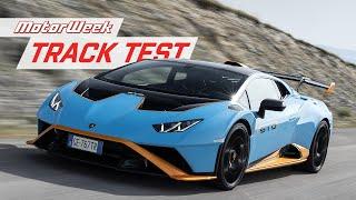 The 2021 Lamborghini Huracan STO Sets Itself Apart Where It Matters Most | MotorWeek Track Test