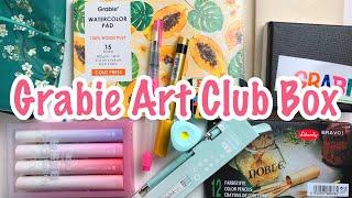 Checking out a Grabie Art Club Box - A whole lot of fun using all these cool supplies!