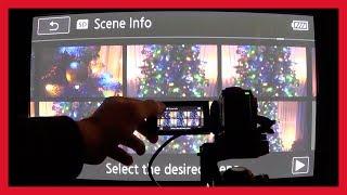 Canon Vixia HF R400 / 500 User Interface: Video Scenes Info on HDTV Demo