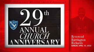 29th Annual Church Anniversary Sunday, April 10, 2022 (Morning Service)