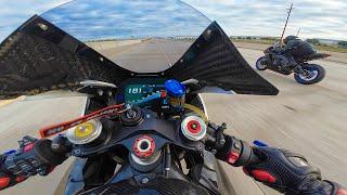 MILLIONAIRE GAVE ME HIS M1000RR TO RACE THE FASTEST RIDER HE KNOWS | GONE WRONG