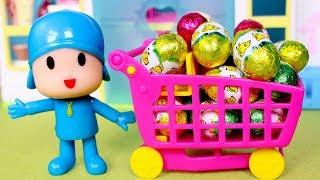  POCOYO  Pocoyó descubre huevos de pascua en el parque de kinetic sand | Pocoyó en español