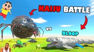 KAIJU BATTLE with SHINCHAN vs CHOP vs AMAAN-T in Animal Revolt Battle Simulator  Godzilla Bloop