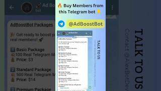  Buy Real and Online Telegram Members at good price | from @AdBooostBot Telegram #telegram