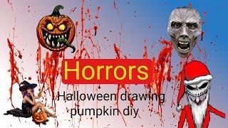 HALLOWEEN/ DRAWING HEART PUMPKIN/Diy/#shorts