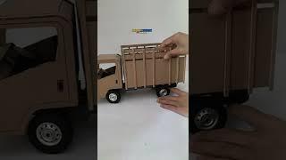 miniatur truk RC dari kardus dari awal sampai jadi #shorts #mtminitruk