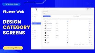 Designing a Responsive Categories UI in Flutter Admin Panel | Flutter eCommerce App