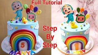 Cocomelon Rhymes 1st Birthday Cake | Cocomelon Theme Cake Design #cocomelon