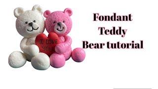 Valentine’s Day Cake Topper | How To Make Cute Fondant Teddy bear | Teddy Cake Topper | Cake Craft