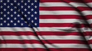 Usa Flag Waving Background Animation | United States of America National Anthem