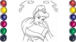 How to Draw Cinderella | Disney Princess Drawing for Kids | Let's Draw Together