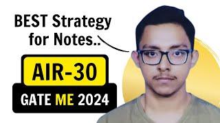 GATE Mechanical Topper shares BEST Strategy & Tips for Notes Making | Exergic Student