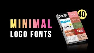 40 Minimal Fonts For Logo Designing | Minimal Logo Design Fonts