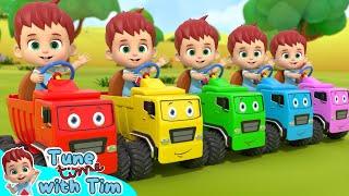 LIVE | Five Little Cars & The Rainbow Race! | Color Learning for Kids 