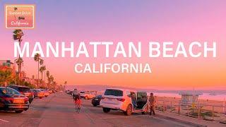 Calming Sunset Drive in Manhattan Beach Los Angeles California | Beautiful Coastal Town