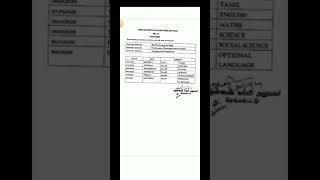 10th std First Revision Test January-2025 All District Time table tn Education Department Released 