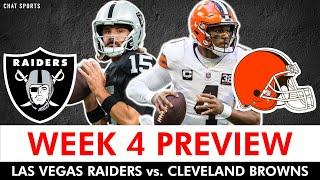 Las Vegas Raiders vs. Cleveland Browns Preview, Injury Report, Analysis & Prediction | NFL Week 4