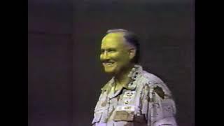 West Point Cadet Invites General Schwarzkopf to Have a Beer 1991