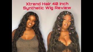 BEST AFFORDABLE 40 INCH WIG EVER?! | XTREND HAIR 40 INCH SYNTHETIC WIG REVIEW