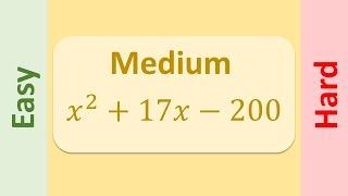 Examples of Factoring a Quadratic Equation (When a=1)