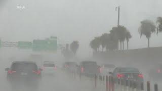 Heavy rain drenches much of Florida, grounding several flights