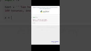 Program to separate words and numbers from text and stored them in two separate list in python