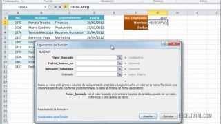 Función BUSCARV en Excel
