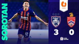 Johor Darul Ta'zim 3 - 0 Kuala Lumpur City | Sorotan Liga Super 2024/25 | #UMOBILE #UFAMILY128