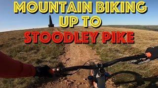 mountain biking up to stoodley pike & the best view in the the Calder valley